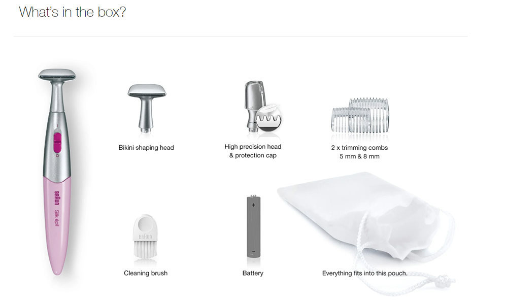 Braun FG1100 Silk Epil Bikini Styler 3 in 1 Trimmer Hair Removal for Women