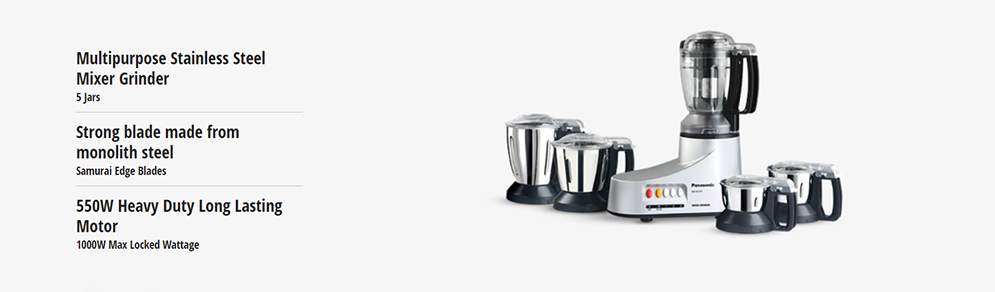 Panasonic MX-AC555 9 in 1 Super Mixer Grinder
