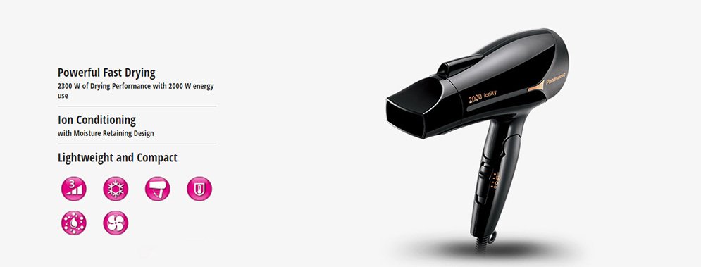 Panasonic EH-ND65 Hair Dryer Powerful Fast Drying for Women