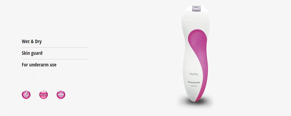 Panasonic ES2081V Wet and Dry Foam Epilator for Women