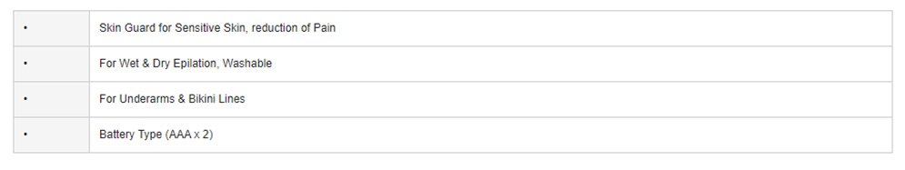 Panasonic ES2081V Wet and Dry Foam Epilator for Women