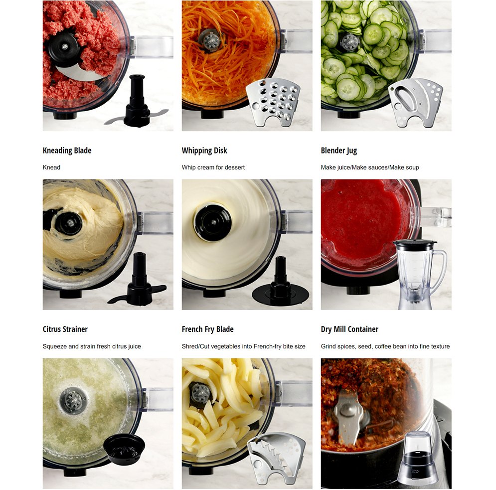 Panasonic MK-F510 Compact Food Processor 9-in-1 with 25 Functions