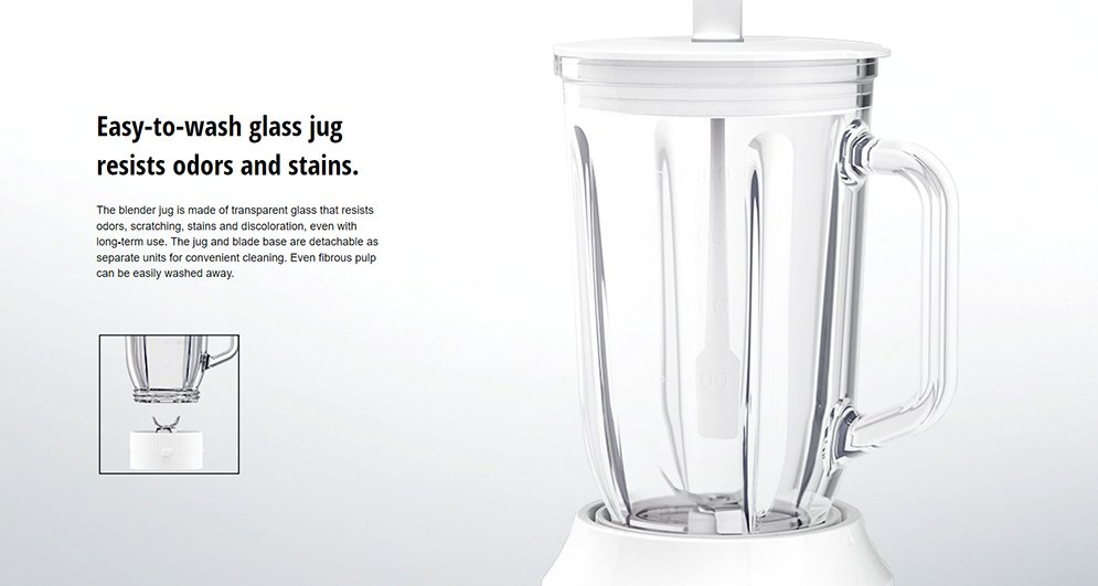 Panasonic MX-EX1081 Blender Compact with Glass Jar and Glass Mill