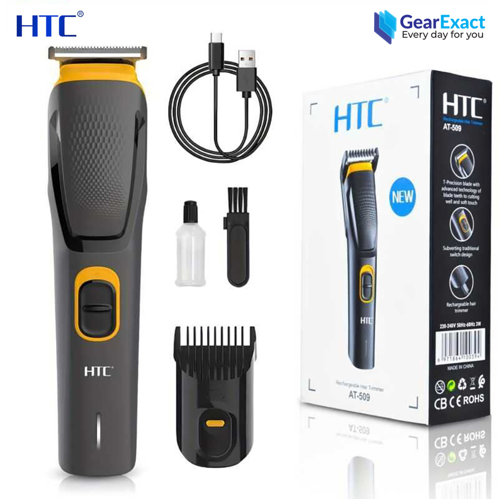 HTC AT-509 Rechargeable Hair and Beard Trimmer for Men