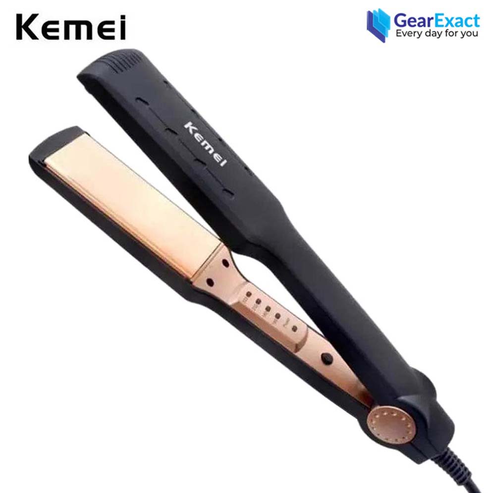 Kemei KM-470 StraightCare Essential Hair Straightener for Women