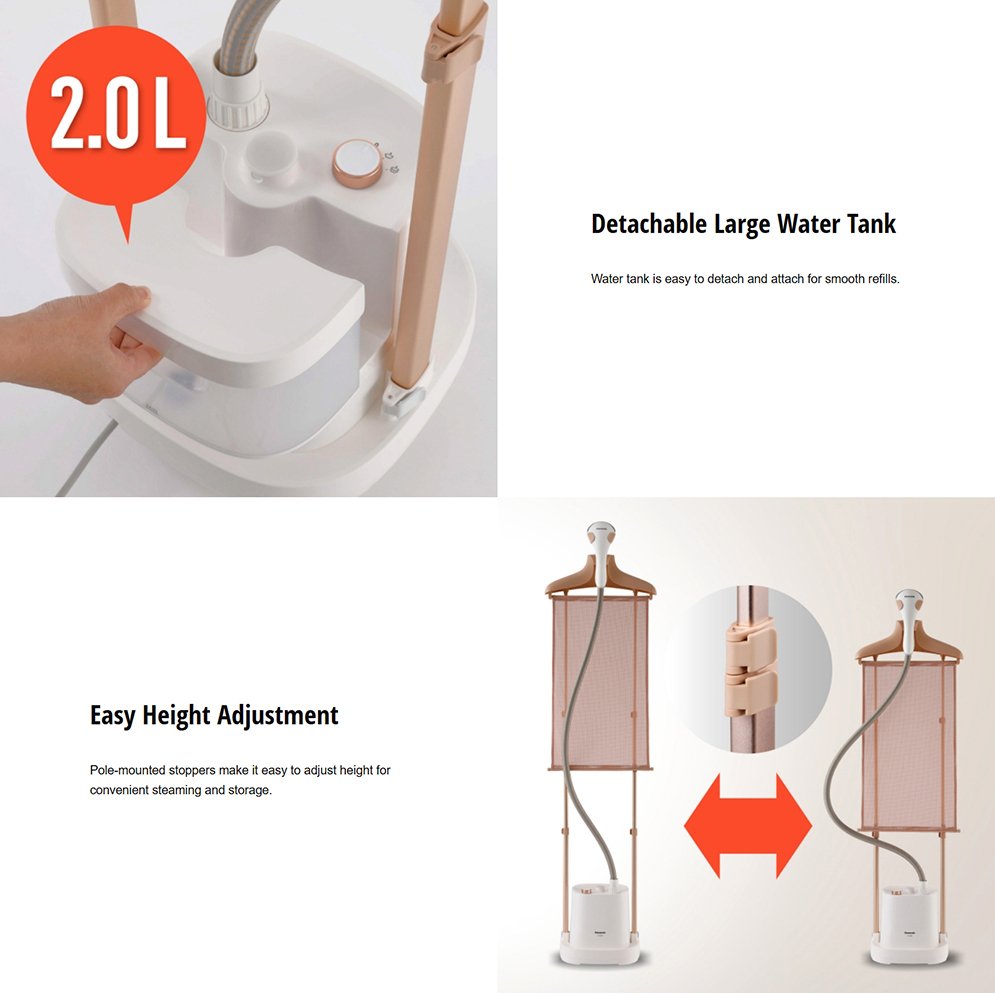Panasonic NI-GWE080 Garment Steamer Double Adjustable Pole Stand