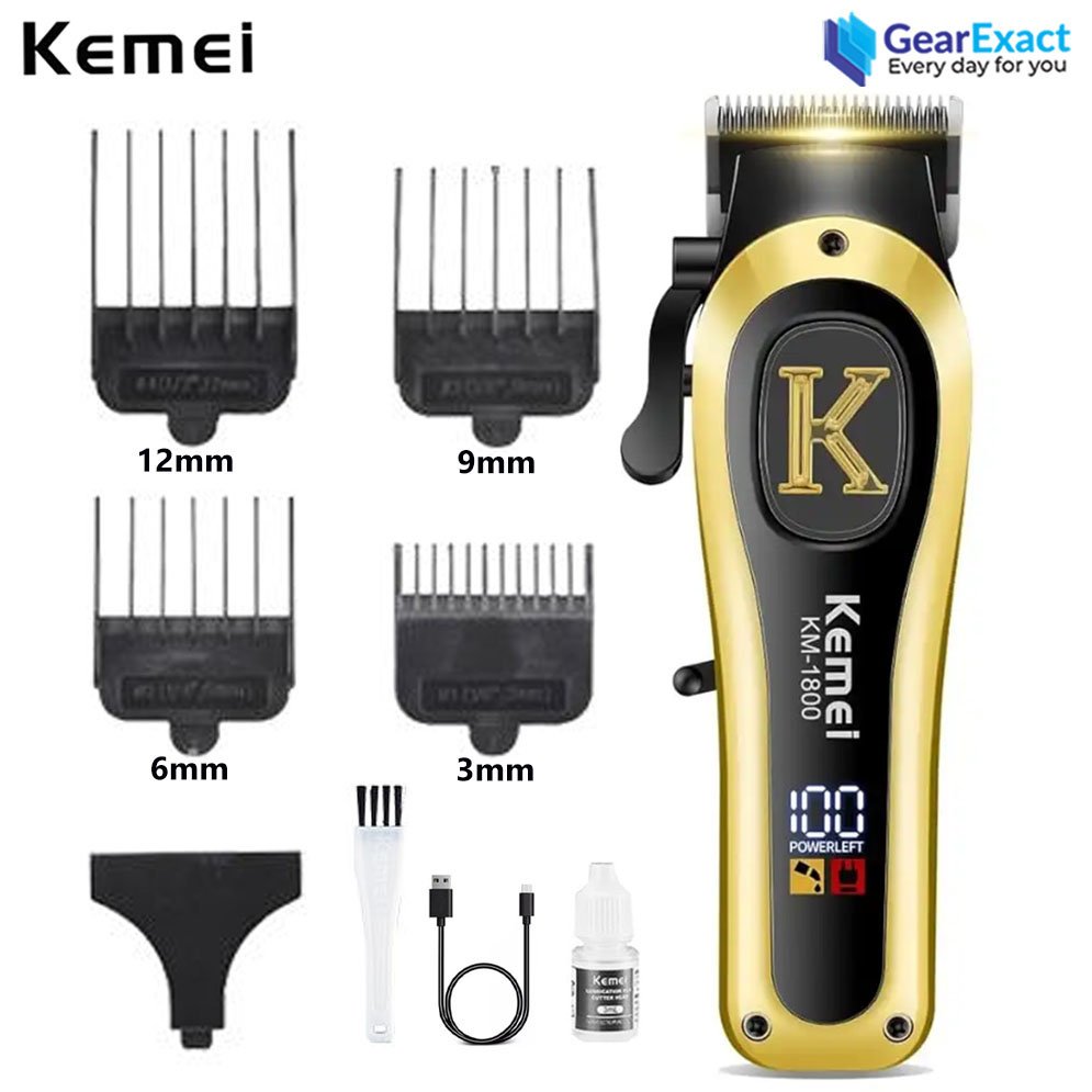 Kemei KM-1800 Professional Hair Clipper and Beard Trimmer Salon Series for Men