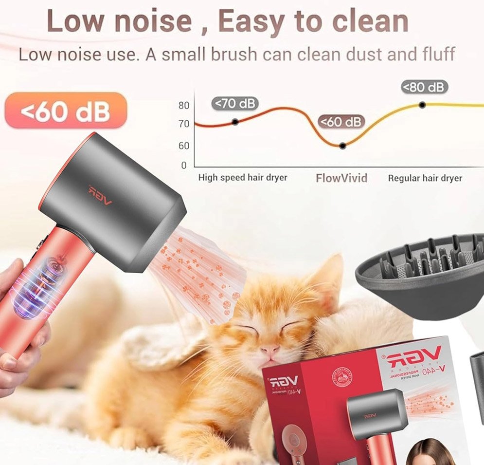 VGR V-440 Essential DryCare Hair Dryer and Styler Salon Series for Women