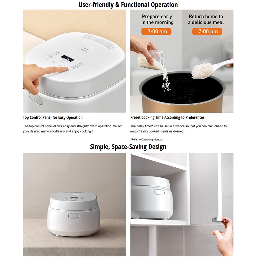 Panasonic SR-DL104 Microcomputer Rice Cooker with Fuzzy Logic Rice Cooker for Quick, Daily Rice Cooking