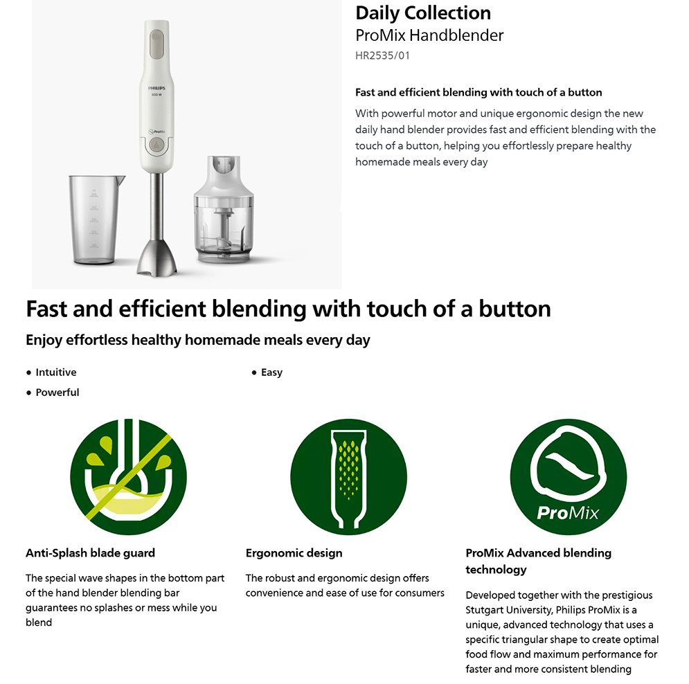 Philips HR2535/01 ProMix Handblender Daily Collection