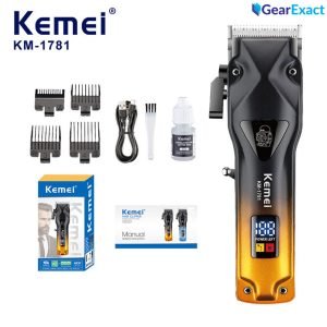 Kemei KM-1781 Cordless Hair Clipper and Beard Trimmer for Men