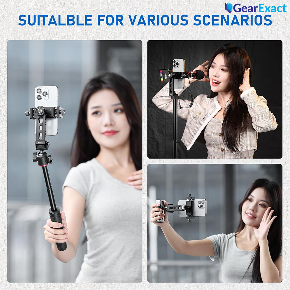 Ulanzi MA53-360 Rotation Metal Phone Holder Tripod Mount