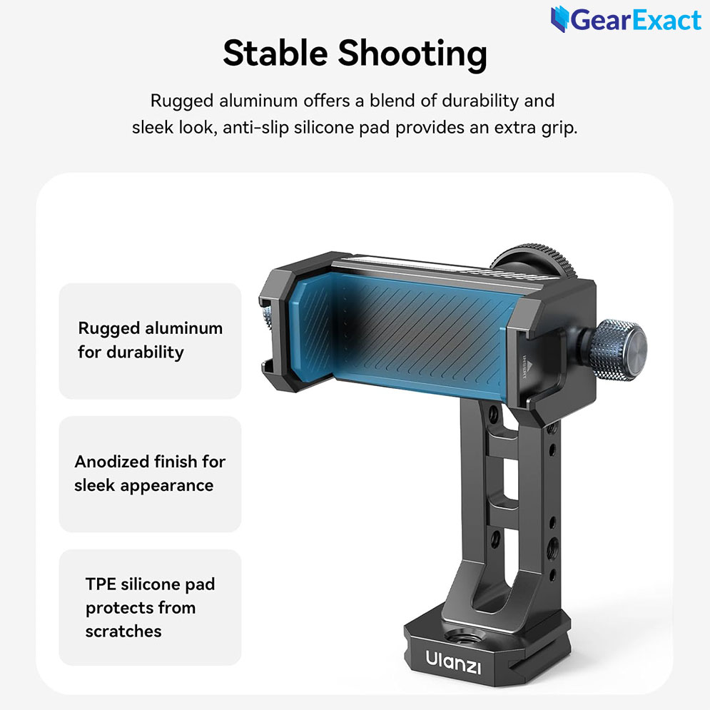 Ulanzi MA53-360 Rotation Metal Phone Holder Tripod Mount