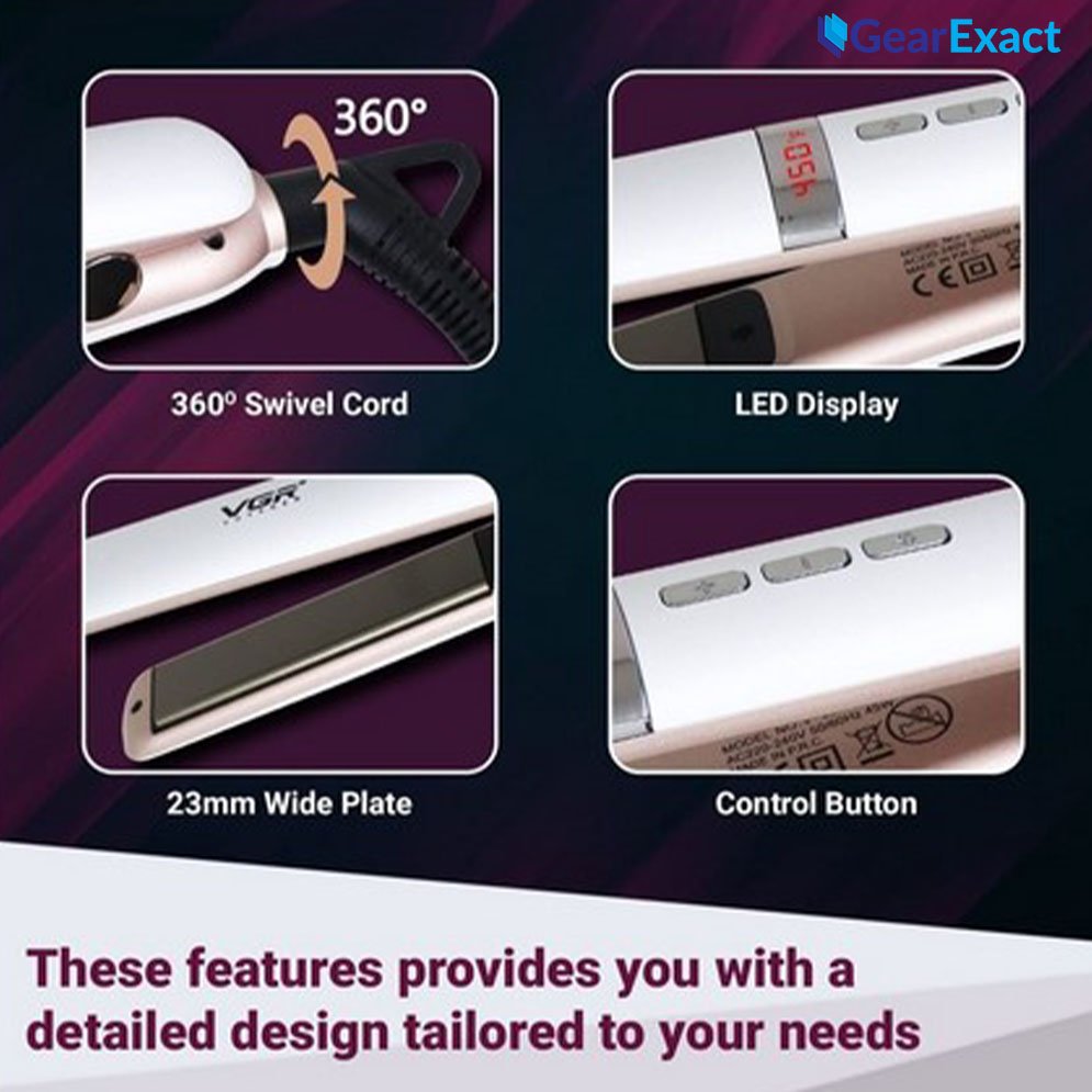 VGR V-522 Ceramic Coating Professional Hair Straightener for Women