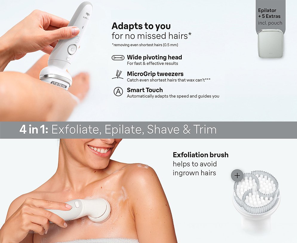 Braun SES9-061 Silk-epil Series 9 Wet and Dry Epilator for Women