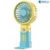 Mini Handheld Fan 3 Speed USB Rechargeable With Phone Holder