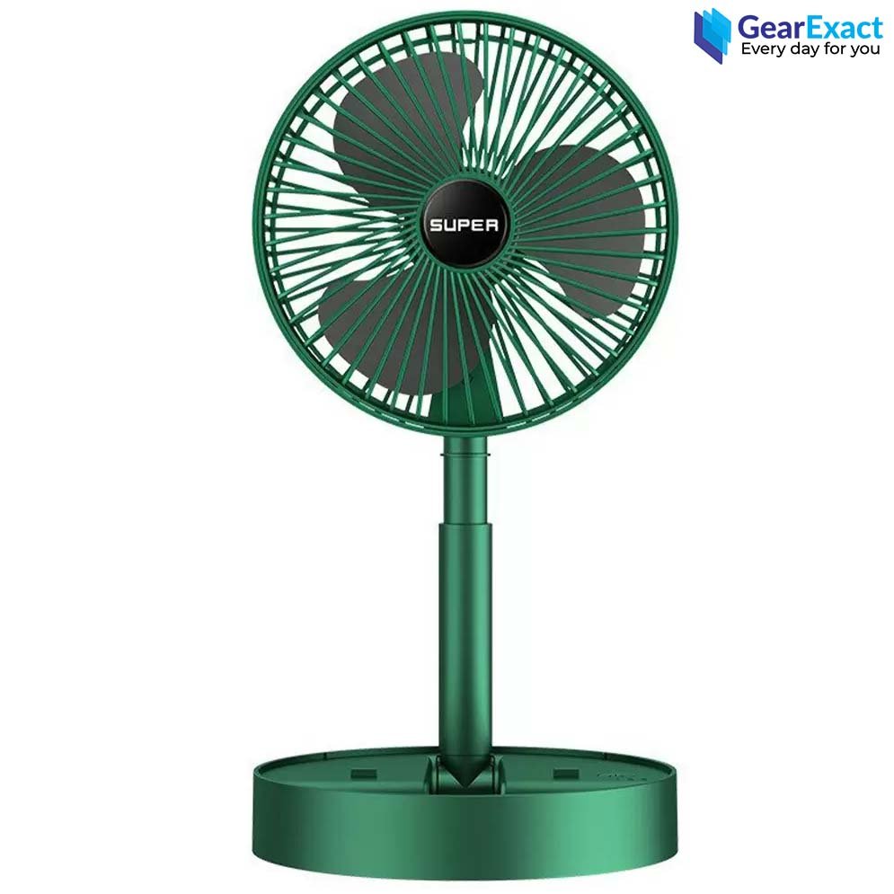 Portable FS-21 Rechargeable Folding Electric Fan with Mobile Stand