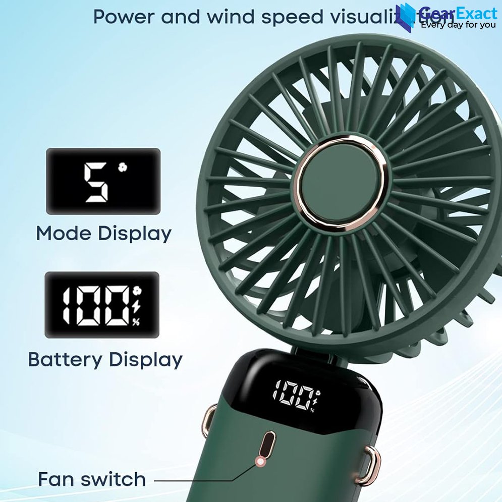 Portable REP-05 LED Digital Display Mini Fan