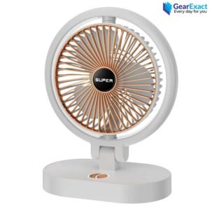USB Charging Foldable Desktop Fan with LED Light