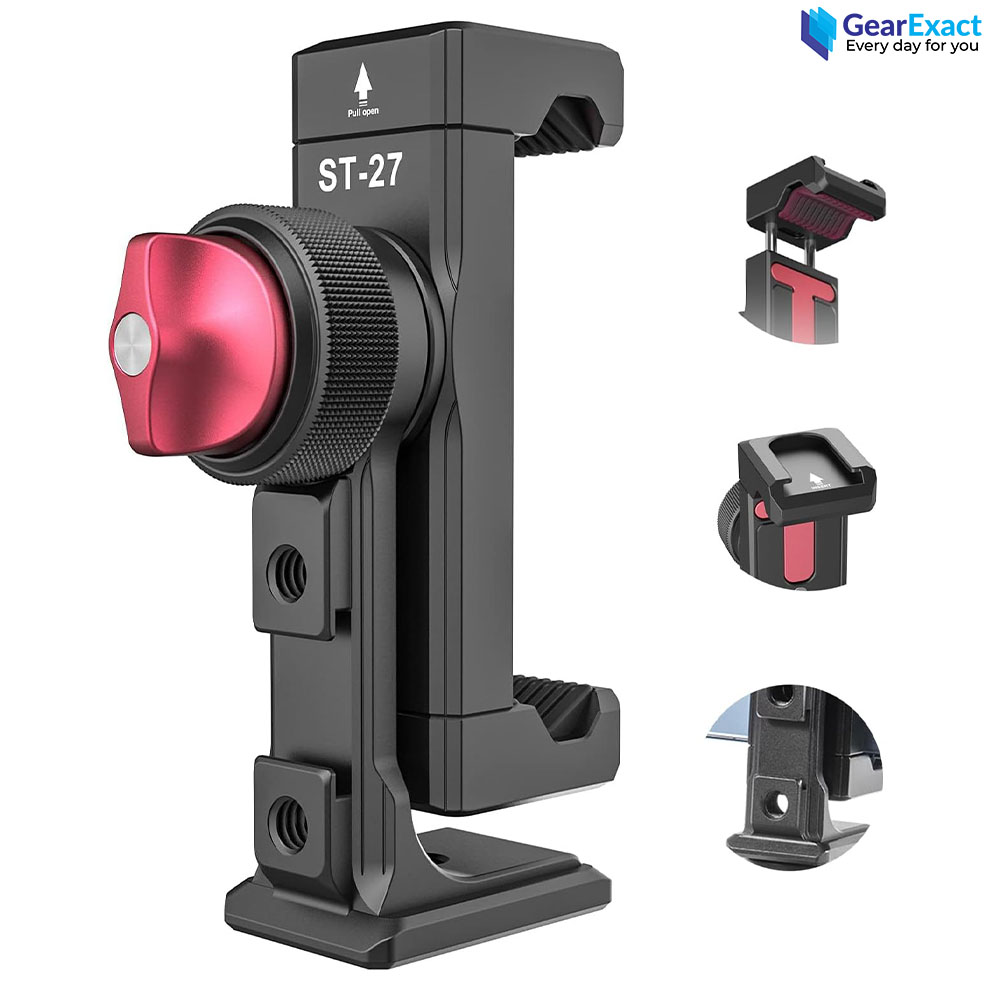 Ulanzi ST-27-360° Rotation Metal Phone Holder Tripod Mount